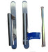 Marine grade 316 stainless steel Mitre lever door handle pair with concealed fixings and spindle for multipoint locks.